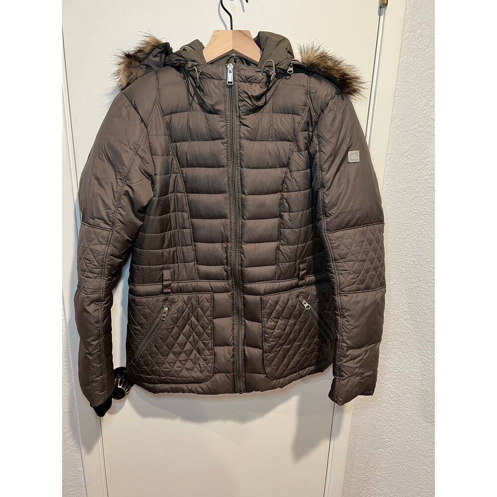 The North Face puffer jacket, fur hood, 550 down filled women’s medium